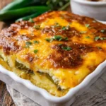 Freshly baked {{ $('Fetch Recipe Data').first().json["Main Keyword"] }} layered with melted cheese.