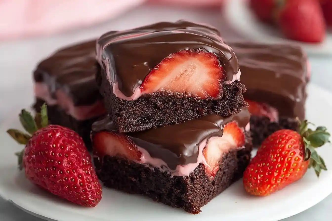 Close-up of decadent {{ $('Fetch Recipe Data').first().json["Main Keyword"] }} stacked on a white plate.