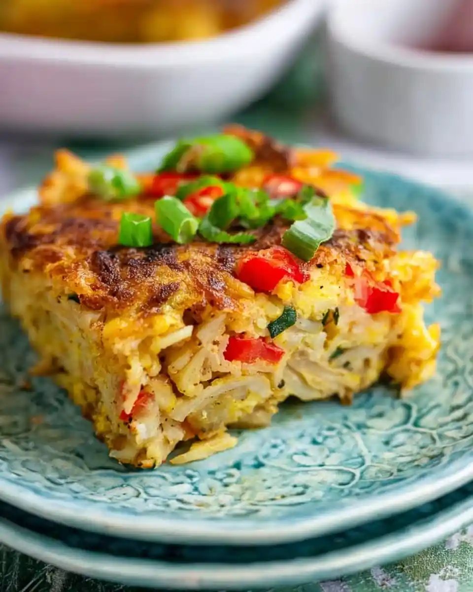 A slice of {{ $('Fetch Recipe Data').first().json["Main Keyword"] }} on a blue plate.