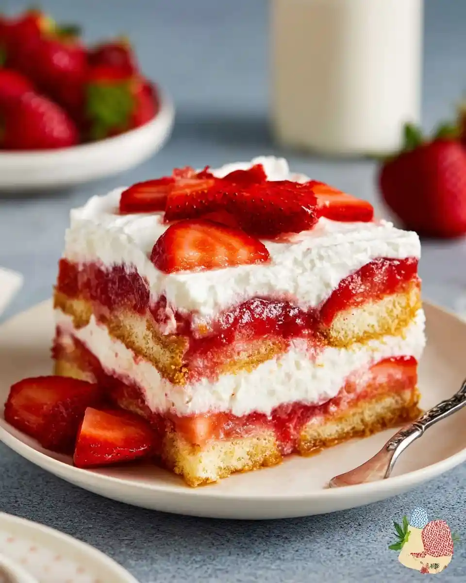 A slice of {{ $('Fetch Recipe Data').first().json["Main Keyword"] }} with layers of fresh berries, cream, and soft cake.