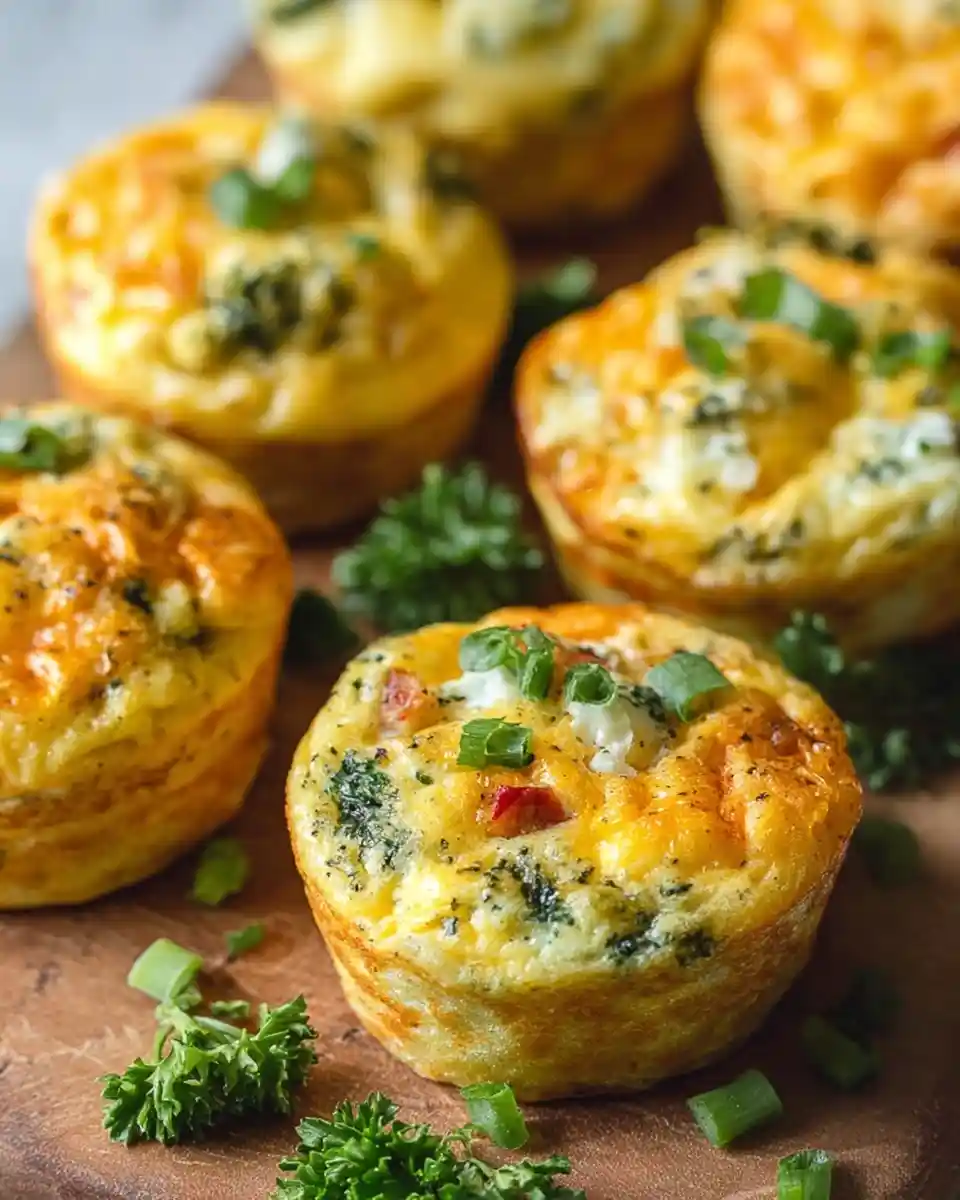 Close-up of baked {{ $('Fetch Recipe Data').first().json["Main Keyword"] }} with broccoli, red peppers, and melted cheese.