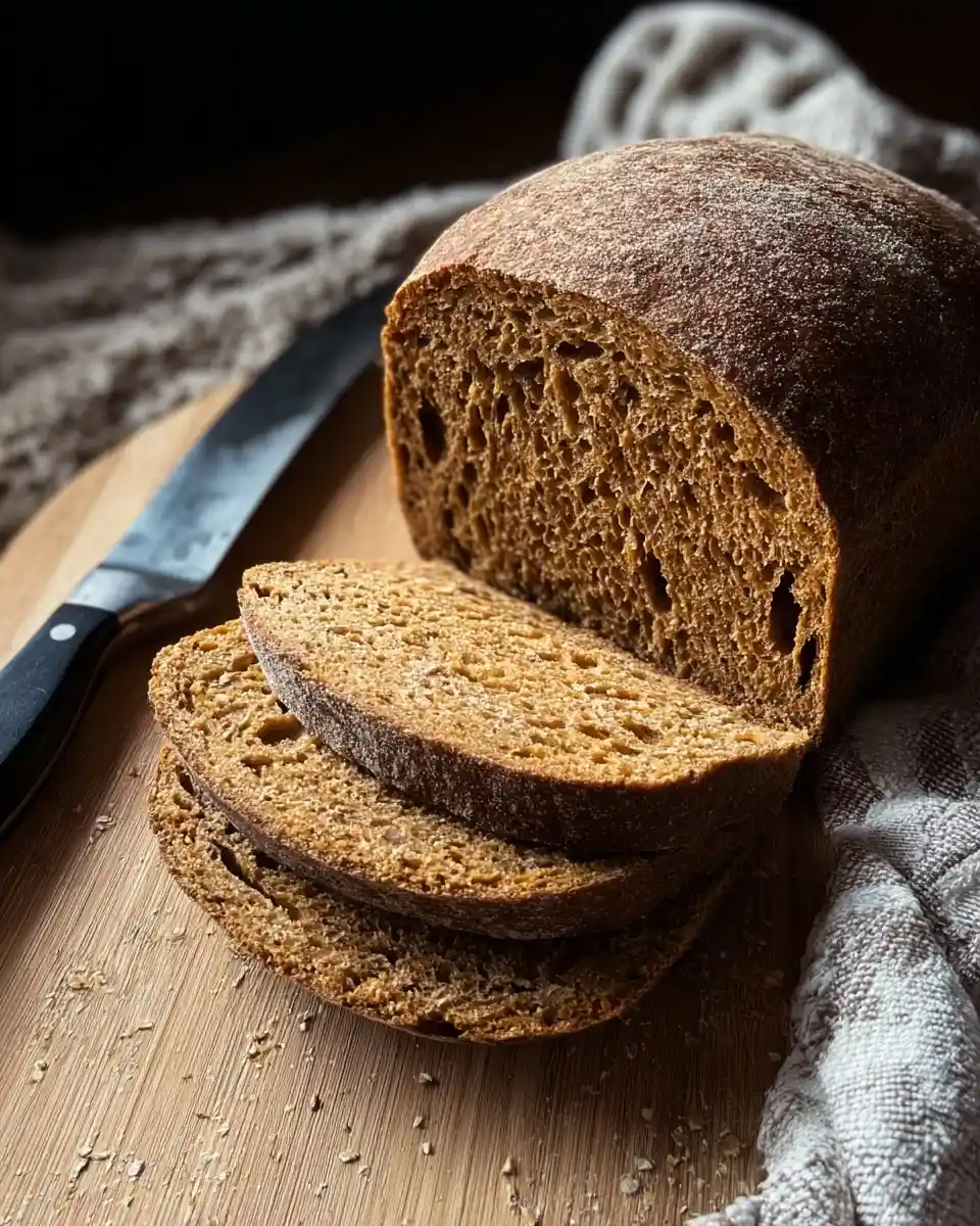 Fresh {{ $('Fetch Recipe Data').first().json["Main Keyword"] }} sliced on a wooden board next to a knife.