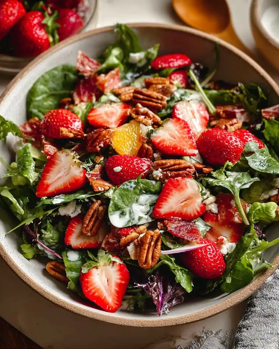 A fresh bowl of {{ $('Fetch Recipe Data').first().json["Main Keyword"] }} with pecans and creamy dressing.