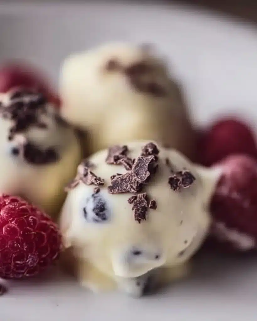 Easy frozen yogurt bites recipe for a healthy dessert or snack.