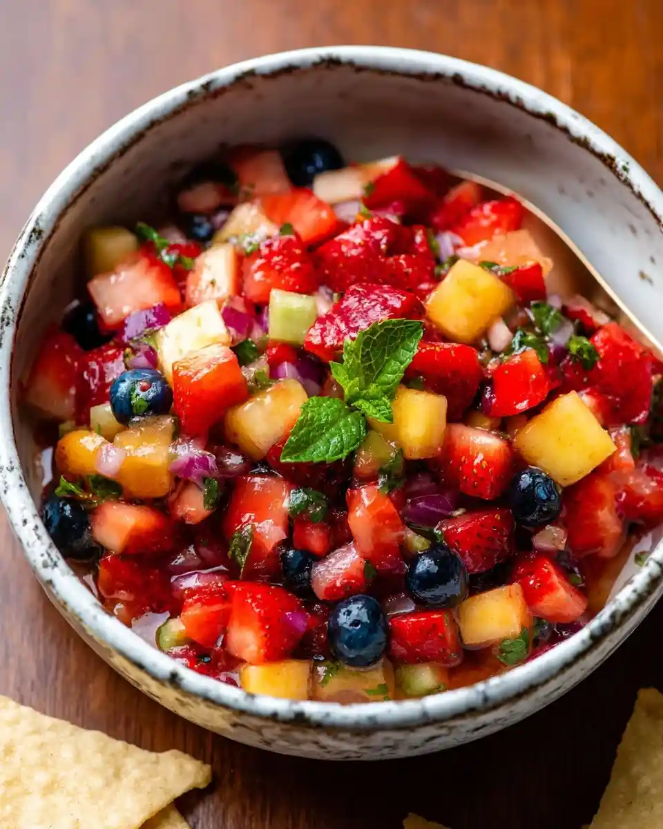 Fresh {{ $('Fetch Recipe Data').first().json["Main Keyword"] }} with mixed berries, mango, and mint in a rustic bowl.