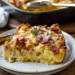 A slice of {{ $('Fetch Recipe Data').first().json["Main Keyword"] }} topped with powdered sugar and fresh thyme.