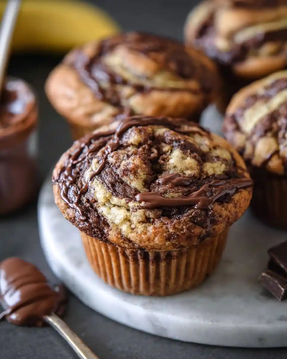 Close-up of a freshly baked {{ $('Fetch Recipe Data').first().json["Main Keyword"] }} with a rich chocolate swirl and drizzle.