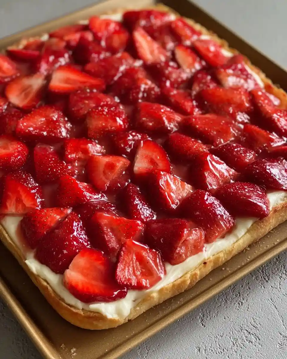 A delicious {{ $('Fetch Recipe Data').first().json["Main Keyword"] }} with a cream filling and glazed fresh strawberries.