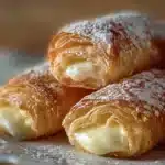 Delicious vanilla custard stuffed pastries on a plate
