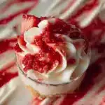 Bowl of 5-ingredient strawberry cheesecake dip with fresh strawberries