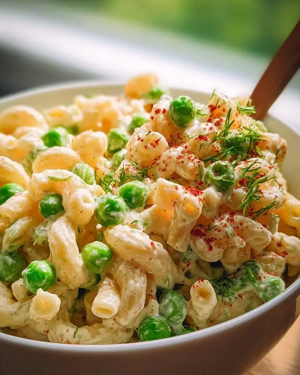 Delicious Macaroni Salad with Peas