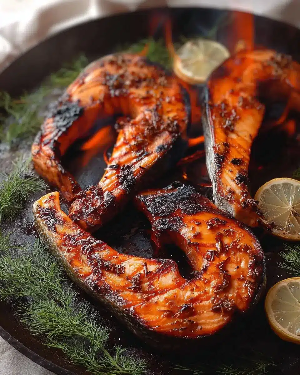 Grilled Salmon Collars